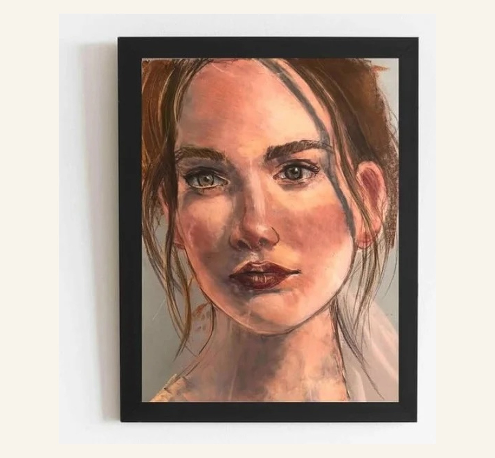 Portrait au pastel, travail de couleur et de regard
